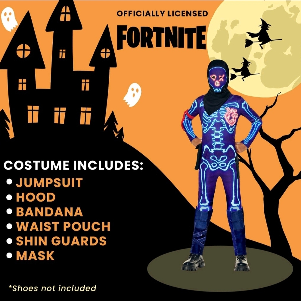 Fortnite Party Trooper Child Costume‎ Size Medium 8-10 - Picture 7 of 8